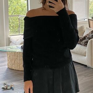Off-the-shoulder sweater